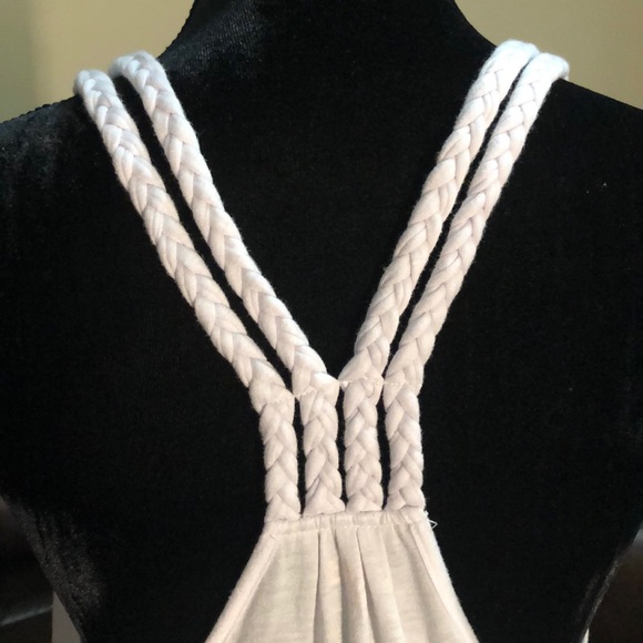 MUDD White Braided Straps Tank Top Size XL - Picture 5 of 6